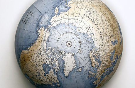 Aerial view of the world globe