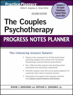 The Couples Psychotherapy Progress Notes Planner, 2nd Edition