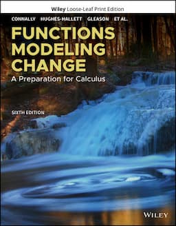 Functions Modeling Change: A Preparation for Calculus, 6th Edition