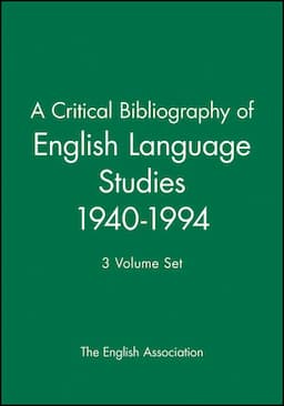 A Critical Bibliography of English Language Studies 1940-1994: 3 Volume Set