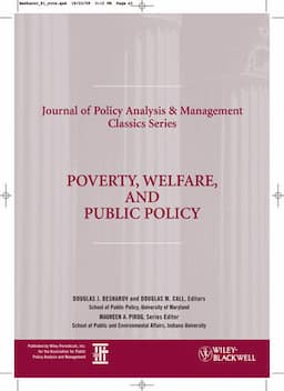 Poverty, Welfare, and Public Policy