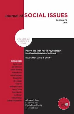 Post-Cold War Peace Psychology: More Differentiated, Contexualized and Systemic