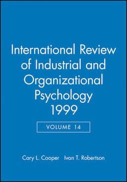 International Review of Industrial and Organizational Psychology 1999, Volume 14