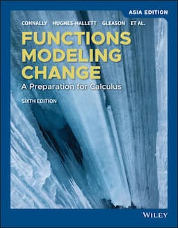 Functions Modeling Change: A Preparation for Calculus, 6th Edition, Asia Edition