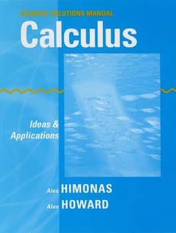 Student Solutions Manual to accompany Calculus: Ideas and Applications, 1e