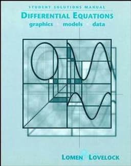 Student Solutions Manual to accompany Differential Equations: Graphics, Models, Data